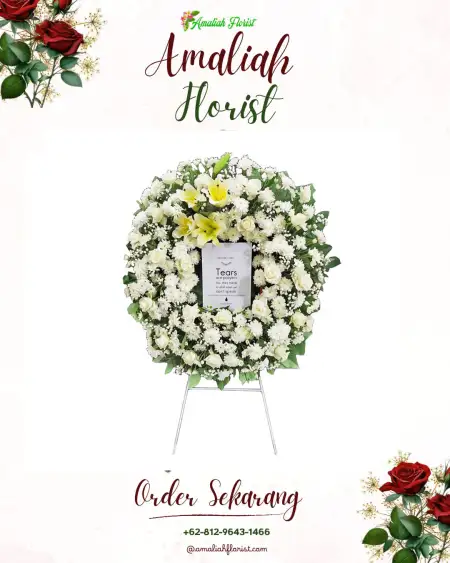 Krans Bunga Duka Telang Baru